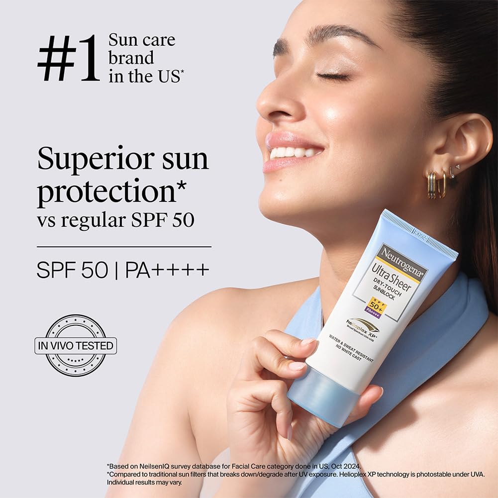 Neutrogena Ultra Sheer Dry-Touch Face Lotion Sunscreen SPF 50+ PA++++