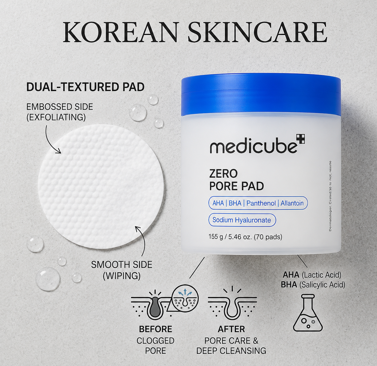 Medicube Zero Pore Pad 155g / 70 Pads