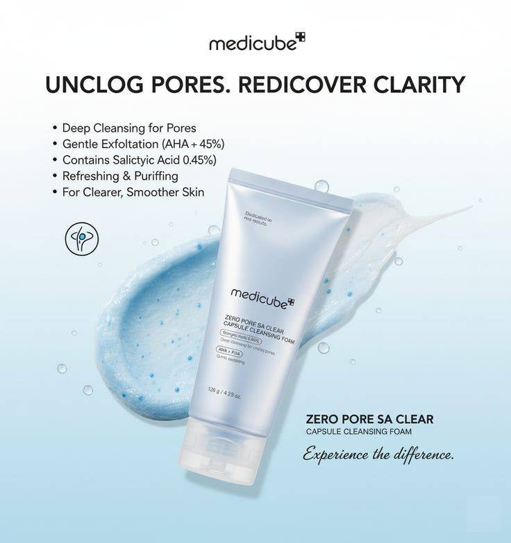 Medicube Zero Pore 8A Clear Capsule Cleansing Foam