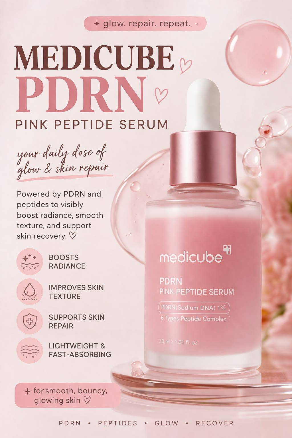 Medicube PDRN Pink Peptide Serum 30ml