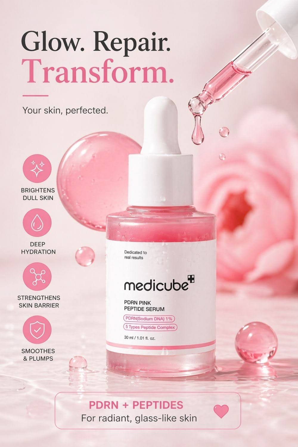 Medicube PDRN Pink Peptide Serum 30ml
