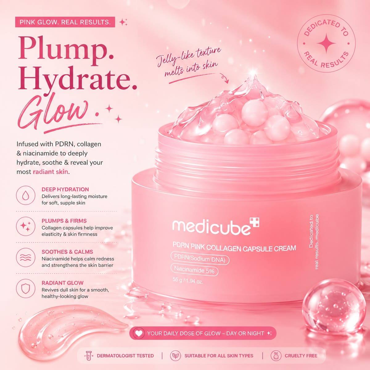 Medicube PDRN Pink Collagen Capsule Cream 55g