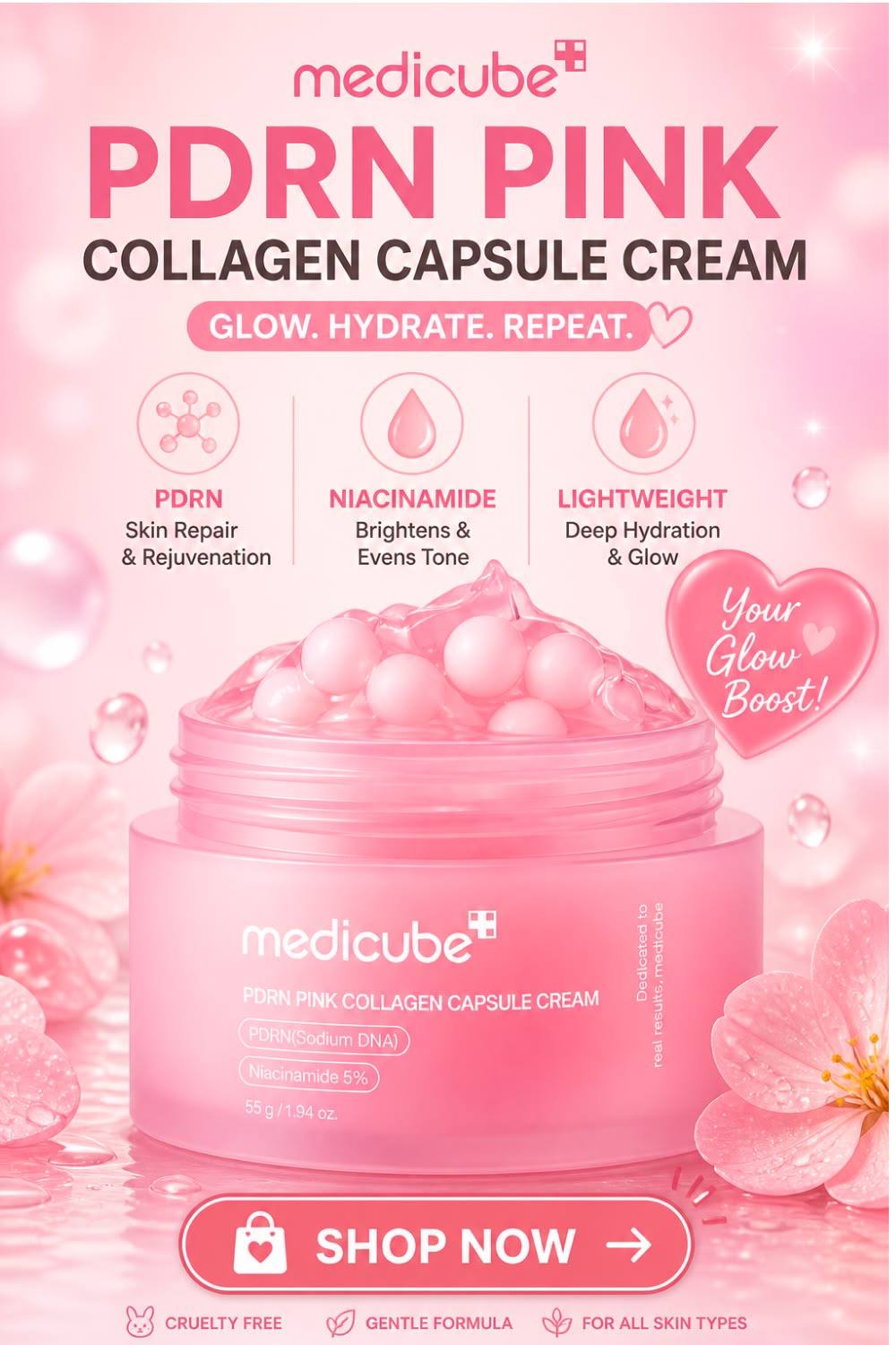 Medicube PDRN Pink Collagen Capsule Cream 55g