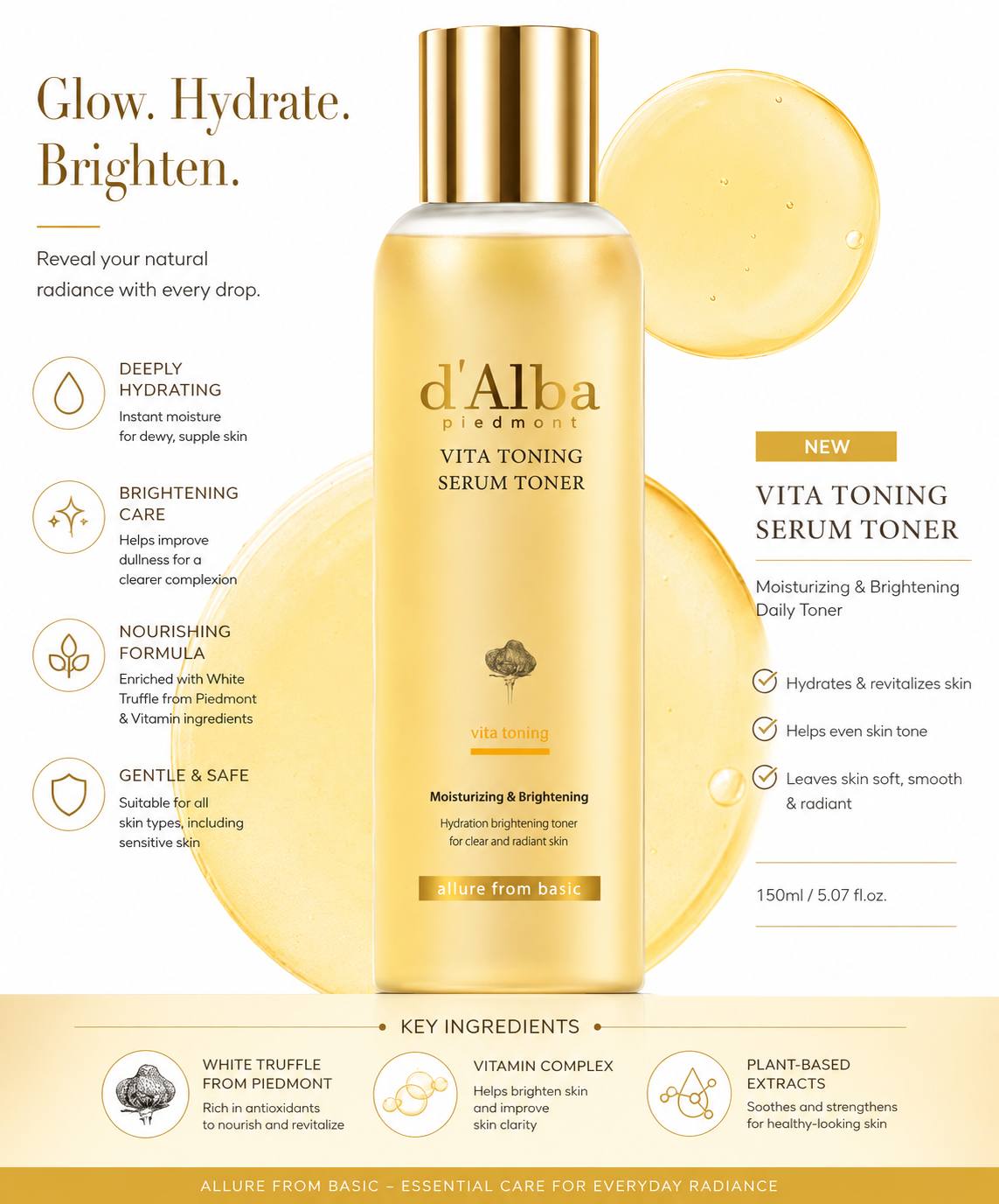 d'Alba Piedmont Vita Toning Serum Toner