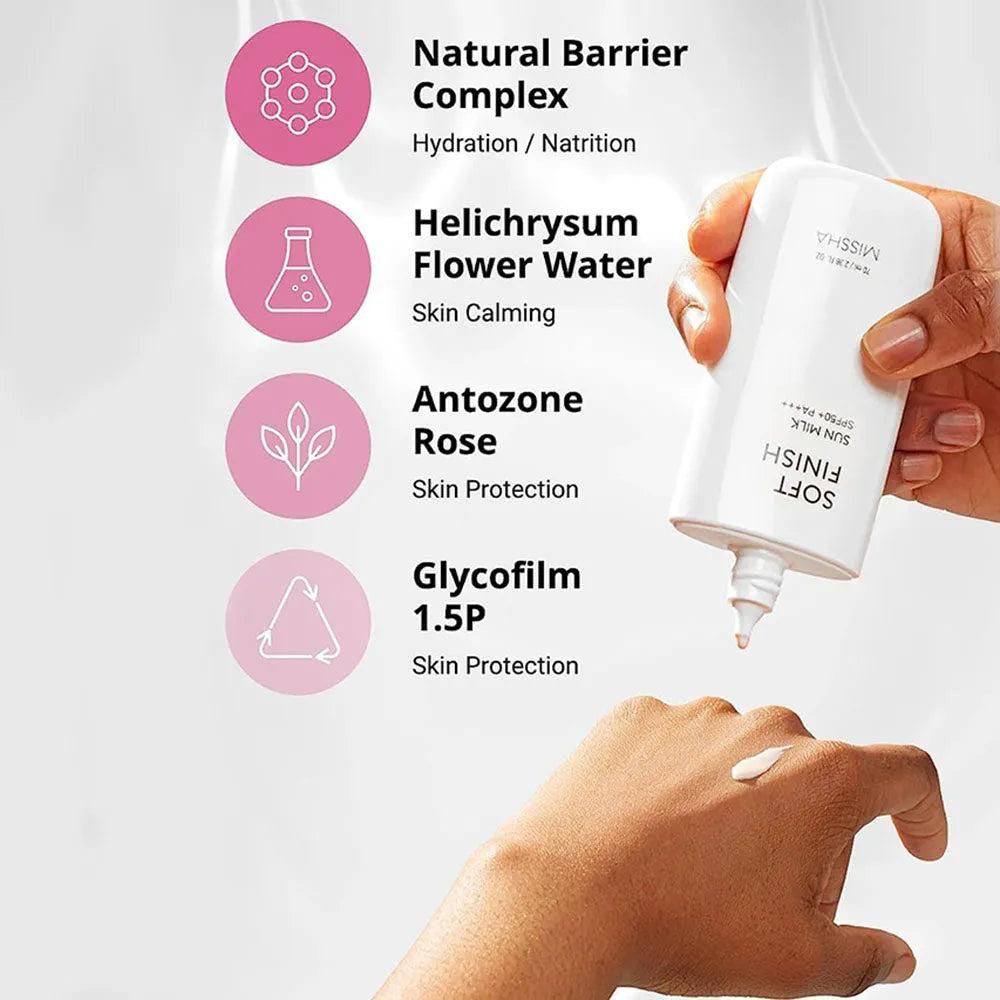 Missha Soft Finish Sun Milk SPF50+ PA++++ 50ml