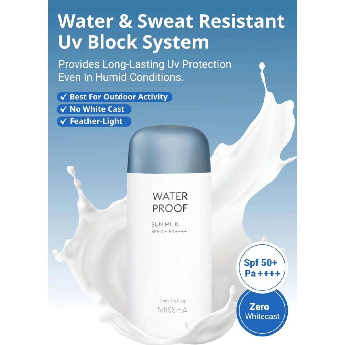 Missha Waterproof Sun Milk SPF50+ PA++++ 50ml