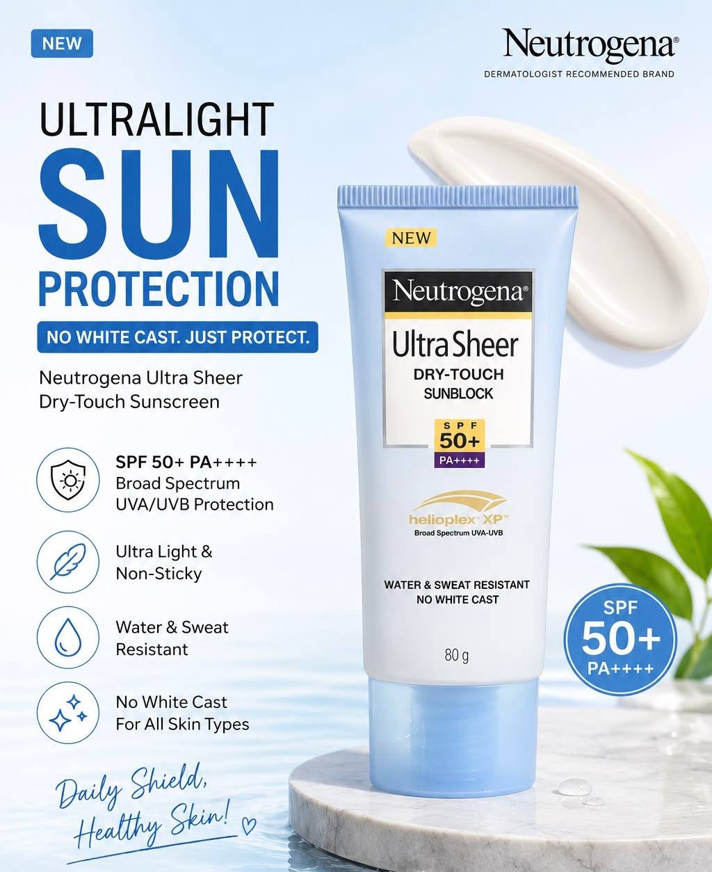 Neutrogena Ultra Sheer Dry-Touch Face Lotion Sunscreen SPF 50+ PA++++