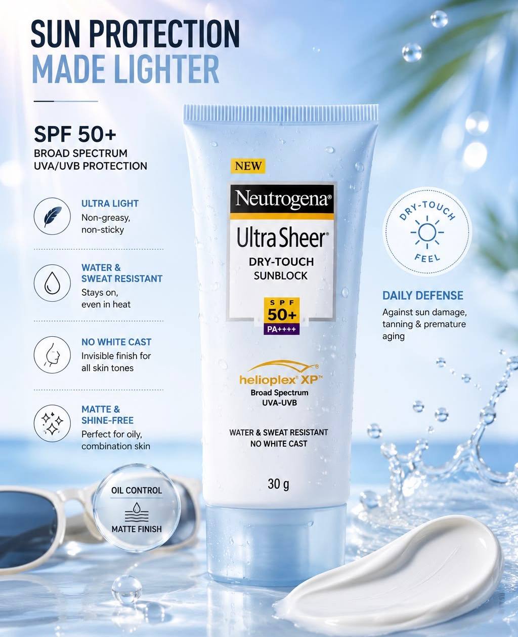 Neutrogena Ultra Sheer Dry-Touch Face Lotion Sunscreen SPF 50+ PA++++