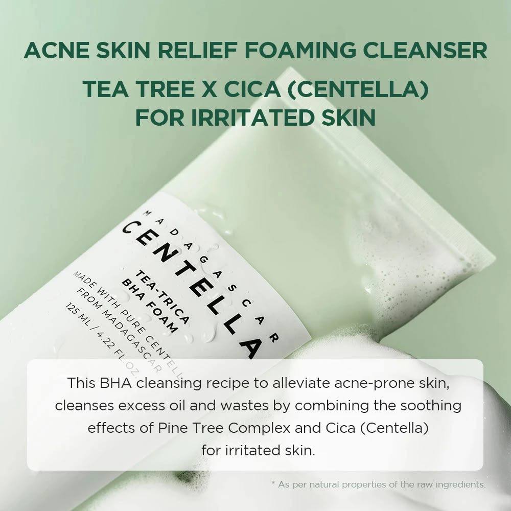 Skin1004 Madagascar Centella Tea-Trica BHA Foam 125ml