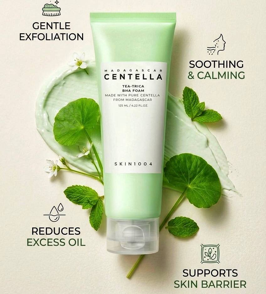 Skin1004 Madagascar Centella Tea-Trica BHA Foam 125ml
