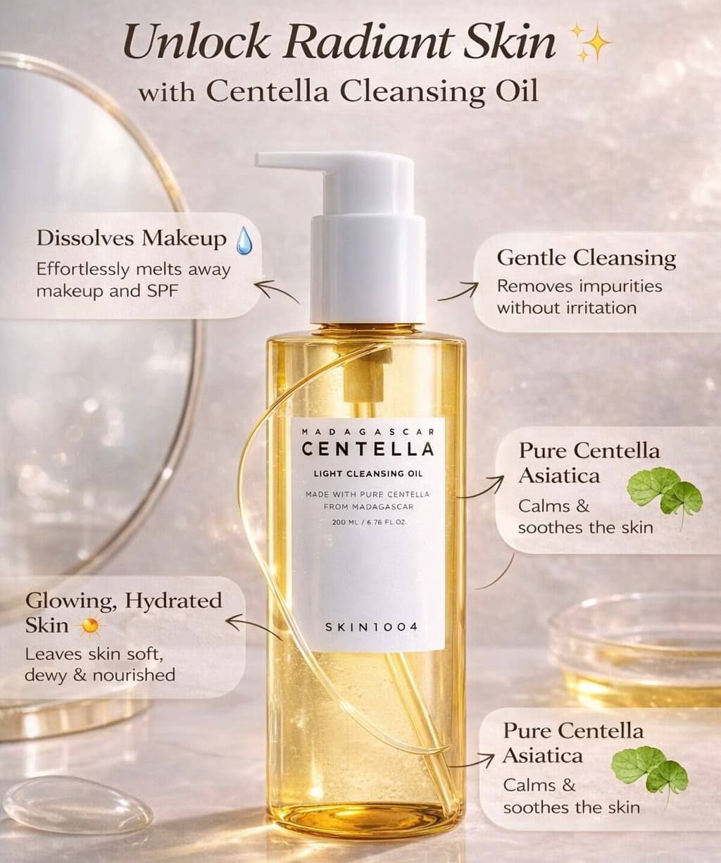 Skin1004 Madagascar Centella Light Cleansing Oil 200ml
