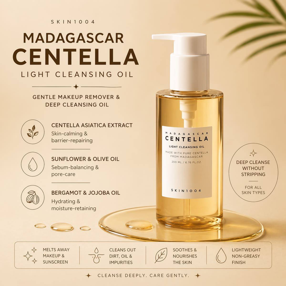 Skin1004 Madagascar Centella Light Cleansing Oil 200ml