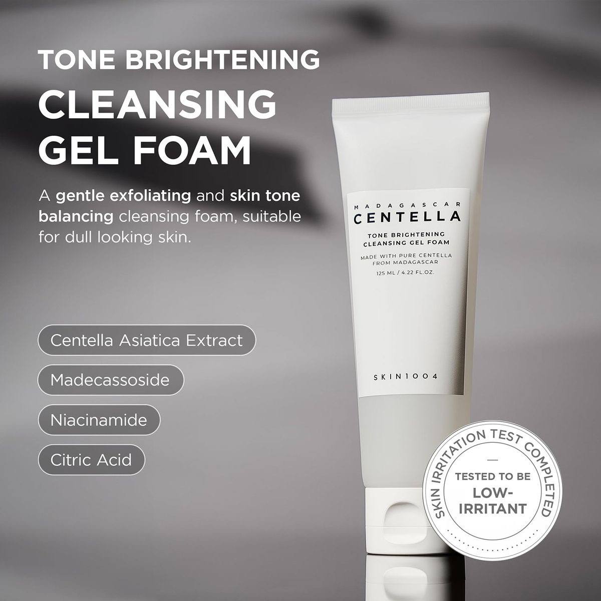 Skin1004 Madagascar Centella Tone Brightening Cleansing Gel Foam 125ml