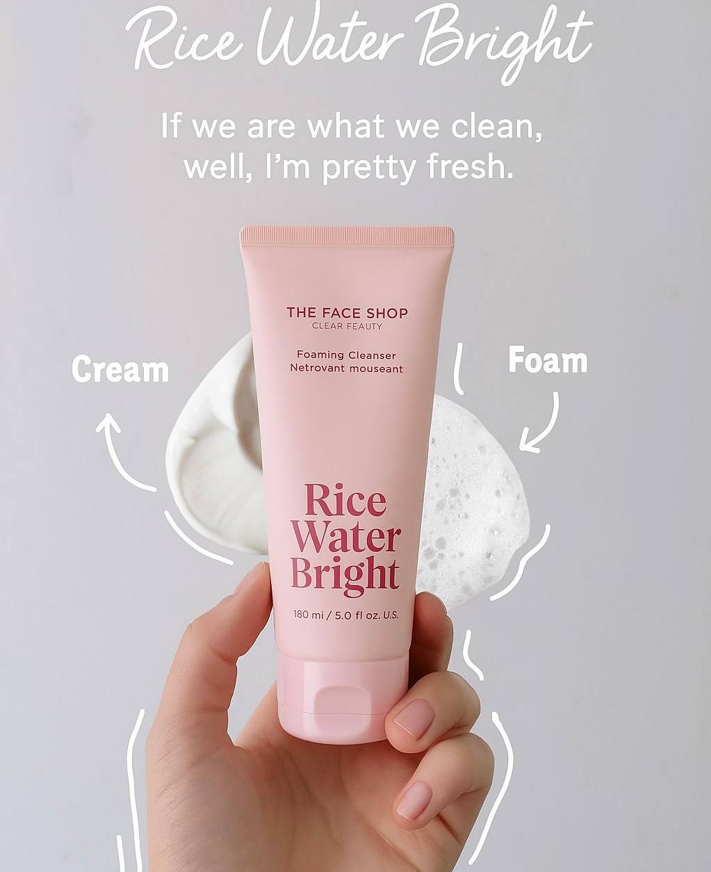The Face Shop Rice Water Bright Foaming Cleanser 150ml